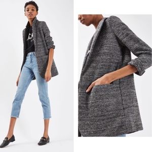Topshop Open Front Knit Blazer